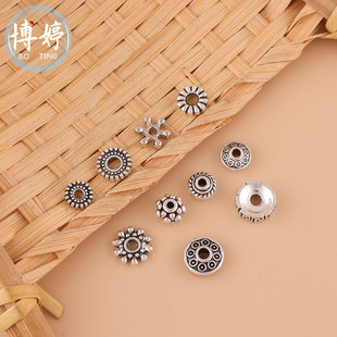 藏银隔片 菩提佛珠配饰配件 DIY串珠手链项链配件手工复古藏银