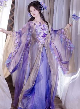 如梦见原创宋制汉服女《朝歌》国风重工刺绣大袖衫吊带齐腰襦裙