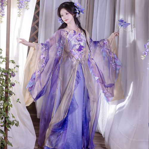 如梦见原创宋制汉服女《朝歌》国风重工刺绣大袖衫吊带齐腰襦裙