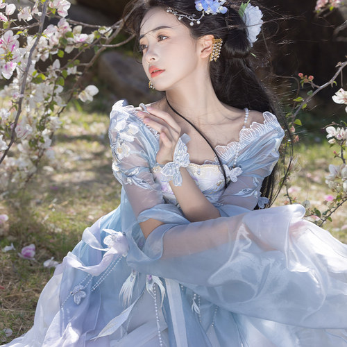 如梦见原创汉服女《青雀》齐胸襦裙重工刺绣改良汉元素仙气春夏款