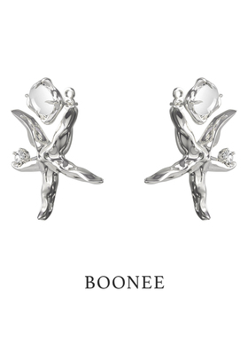 BOONEE海星宝石耳环女小众设计高级感时尚气质百搭耳饰2025新款
