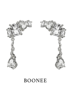 BOONEE幻影系列熔岩宝石吊坠耳骨夹无耳洞女轻奢小众设计感耳夹