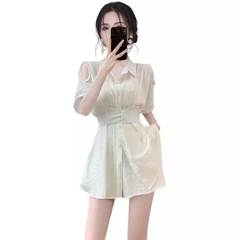 BLLOUKE小香风衬衫套装女大码套装