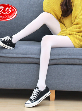 浪莎丝袜女士白色薄款防勾春夏季连裤袜成人舞蹈学生打底袜子