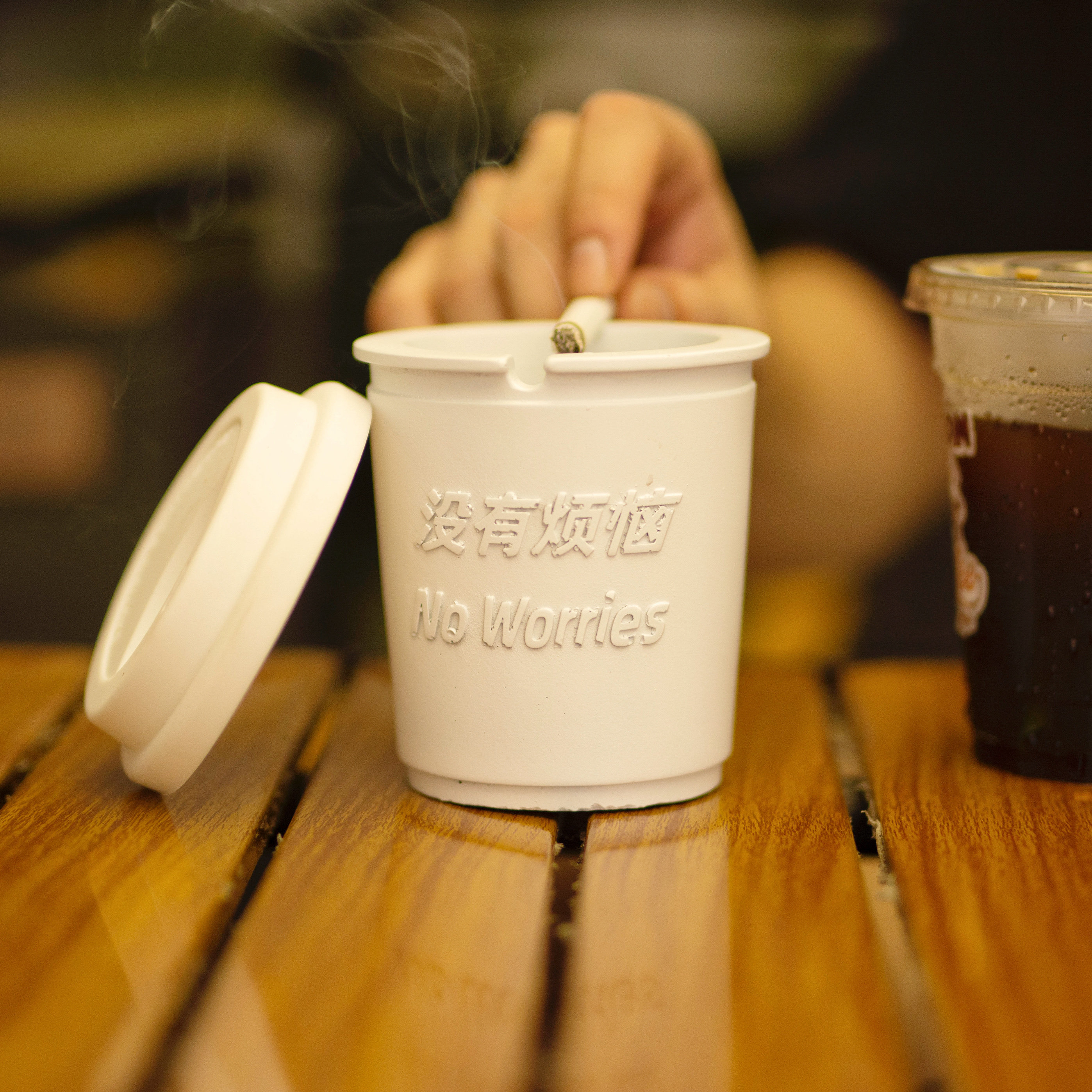 水泥美式奶茶杯烟灰缸