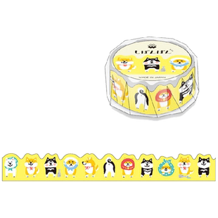 日本mind wave人气呆萌柴犬咕噜猫系列造型和纸胶带异型胶带手撕手帐日记相册装饰贴纸贴画拼贴拉条进口文具