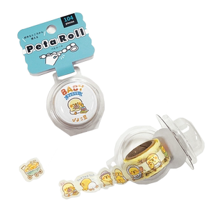 日本mind wave卷装贴纸异形和纸胶带素材单片和风美食baby系列柴犬咕噜猫吱吱豆儿童目标奖励贴画104枚日本制