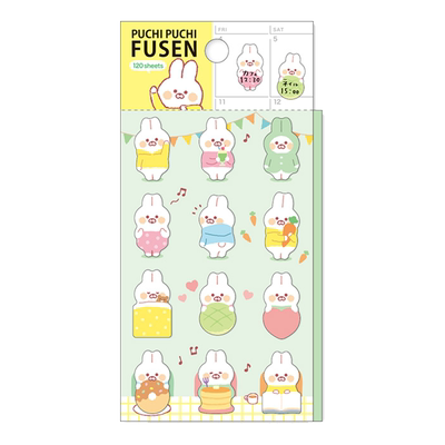 日本mind wave人气卡通角色系列迷你造型便利贴N次贴标记贴咕噜猫吱吱豆柴犬兔子muu酱10种图案120枚手帐贴画