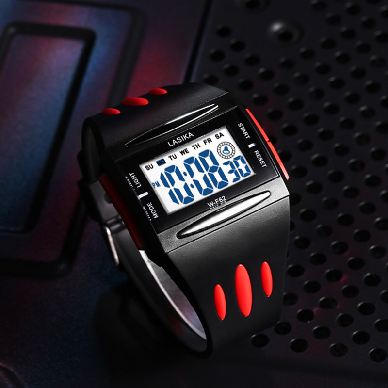 TPW50米游泳防水电子表夜光中小学生青少年户外运动新时尚手表男