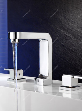 九思睿达全铜分体面盆水龙头 冷热洗脸盆混水龙头 06115铬色