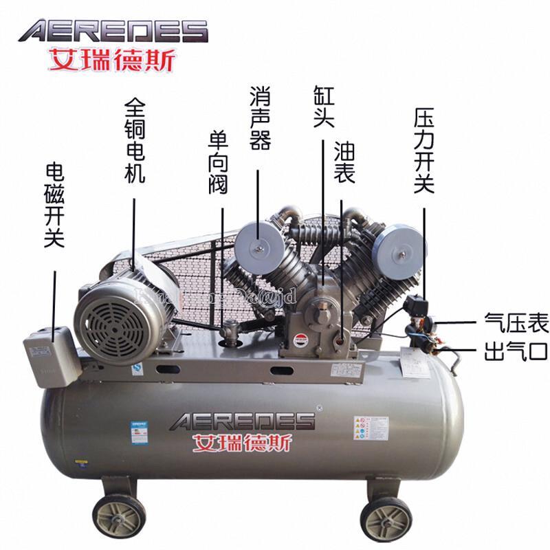 新款艾瑞德斯皮带空压机活塞式打气泵风镐气动工具高压喷漆压包邮