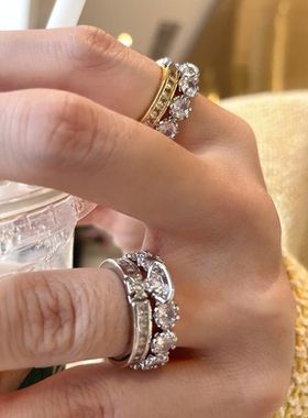 土星开口戒指双层可拆分