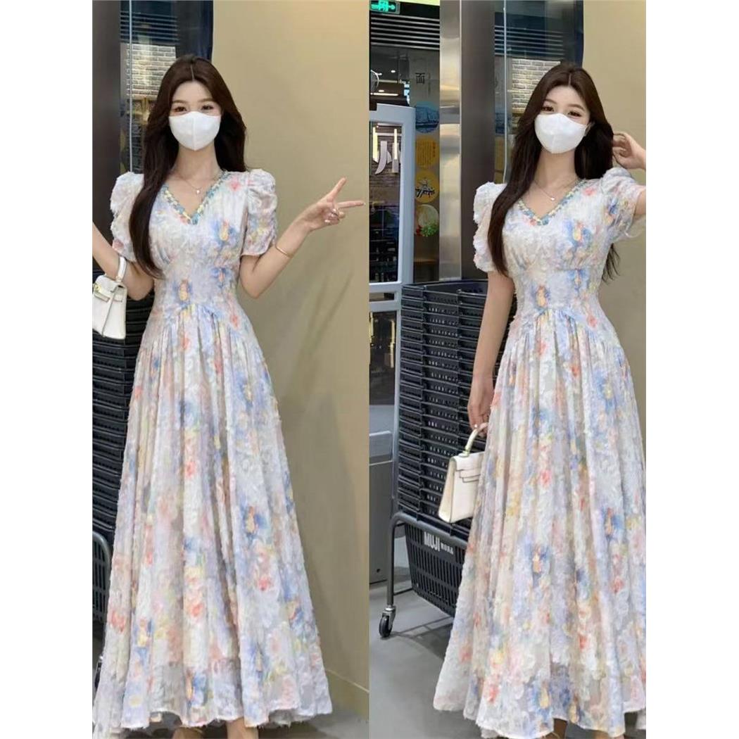 大码新款法式女装甜美高