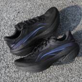 李宁吾适4.0防护版 ARSU061 商务休闲运动鞋 体侧竞训跑步鞋 黑色男鞋