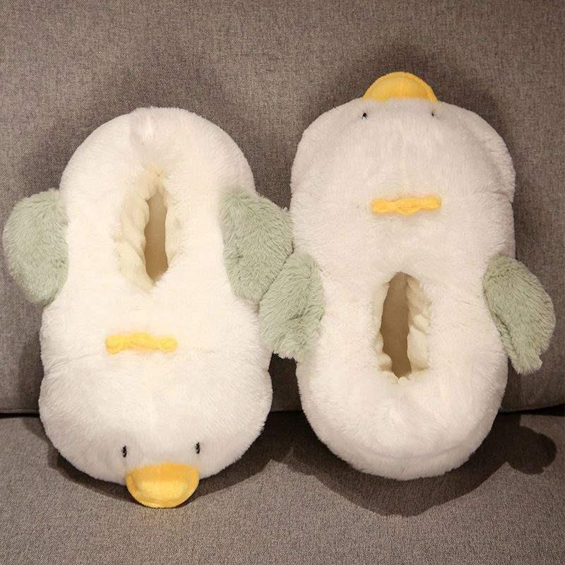 毛绒拖鞋可爱包跟卡通冬季加厚防滑家居保暖鞋绝美高级感可外穿