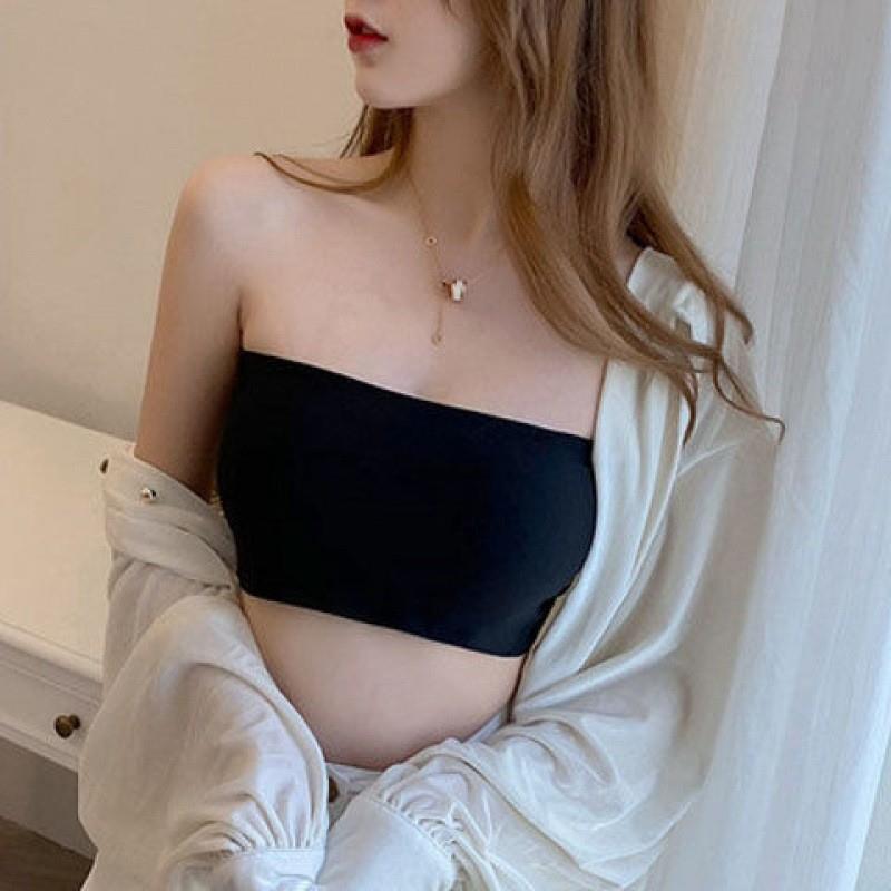 夏季女士性感蕾丝打底抹胸防滑莫代尔棉无肩带防走光内搭裹胸内