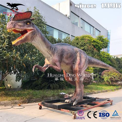 年专注品牌纯手工制作大型仿真恐龙模型红外声控感应启动.