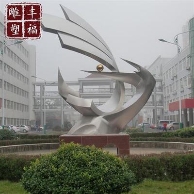 校园文化不锈钢地球雕塑书撬地球学校不锈钢书本雕塑户外摆件