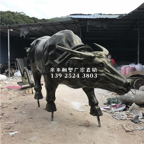 田园系列装饰雕塑玻璃钢大水牛雕塑耕田牛造型模型户外雕塑小品