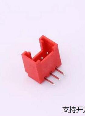 WF-1B200B3P-R 线对板针座 间距2.0mm 弯插 带扣 红色 1x3P 弯插,