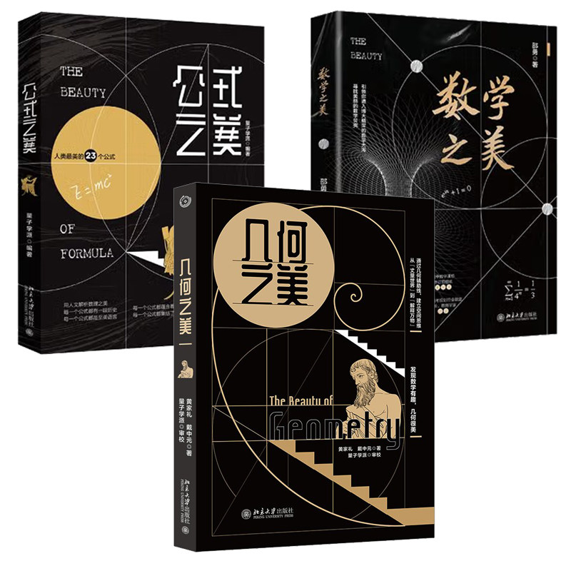 公式之美+几何之美+数学之美 北大清华浙大老师力荐的数学思维书 3本 北京大学出版社