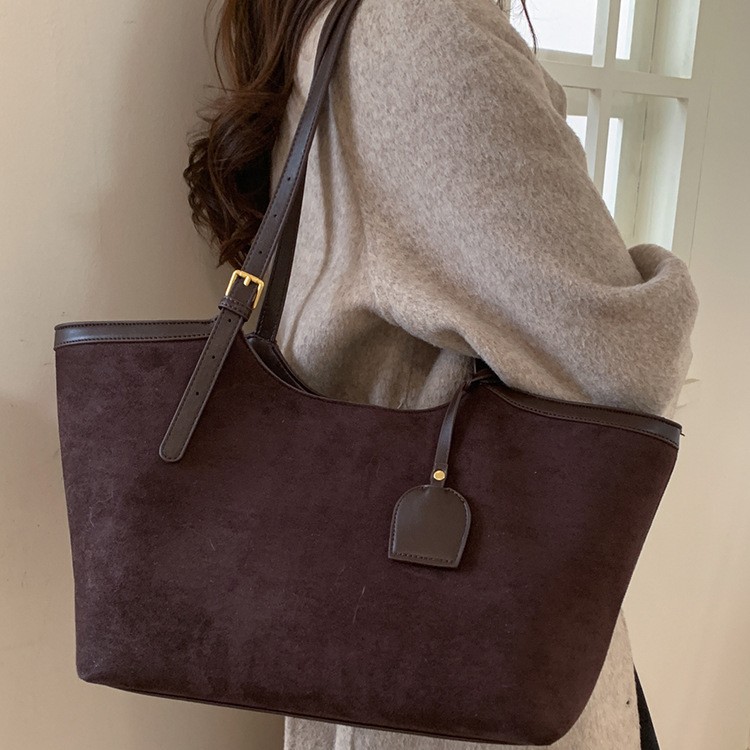 跨境休闲拼接托特水桶包