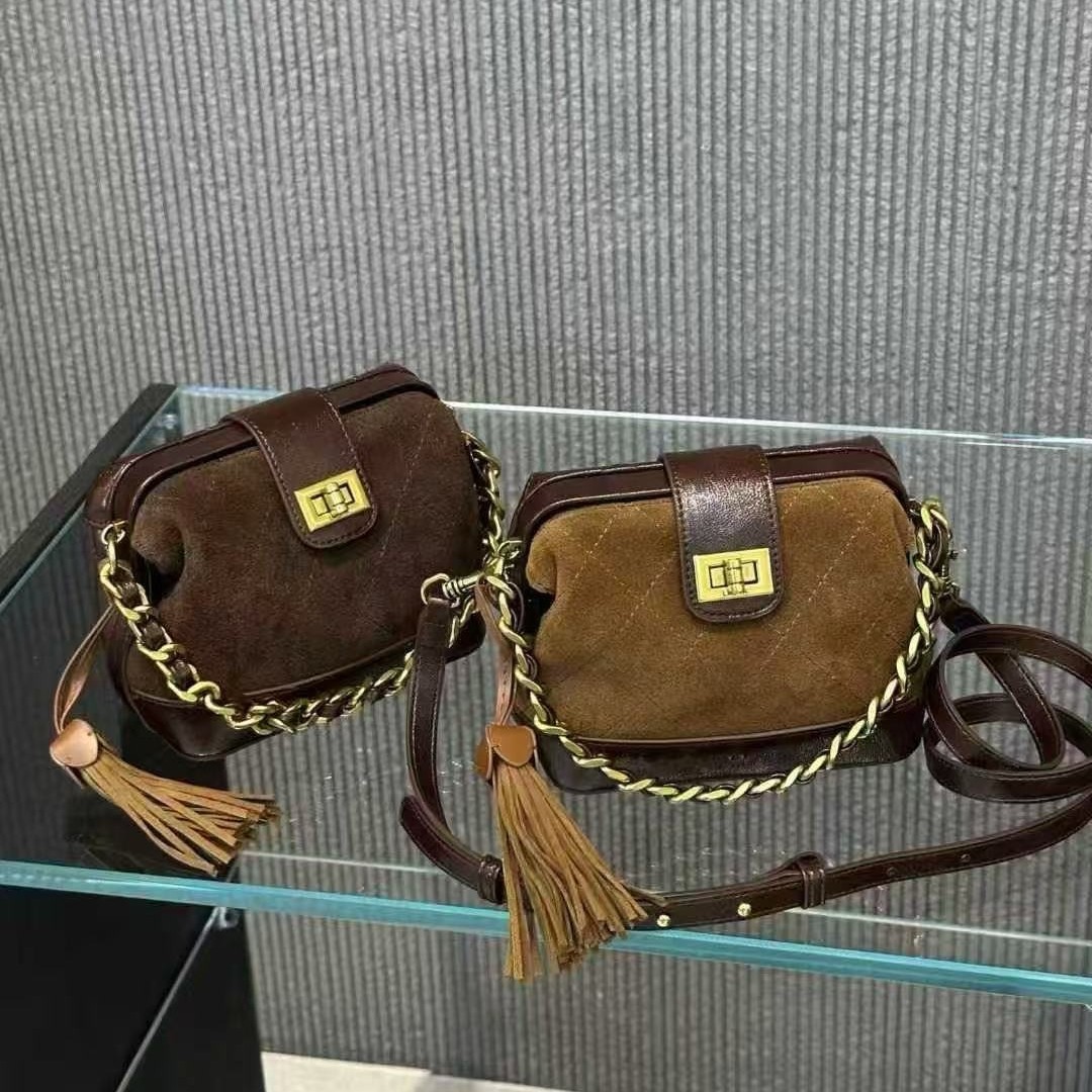 小众菱格链条锁扣小包包女2025新款时髦百搭单肩斜挎包简约包5799