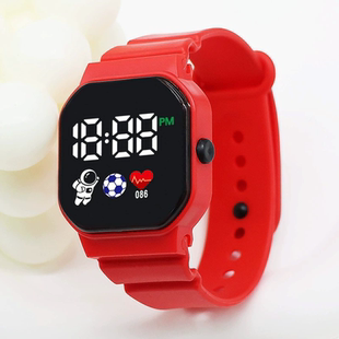 新款太空人LED儿童男女通用初高中小学生电子手表便宜时尚高颜值