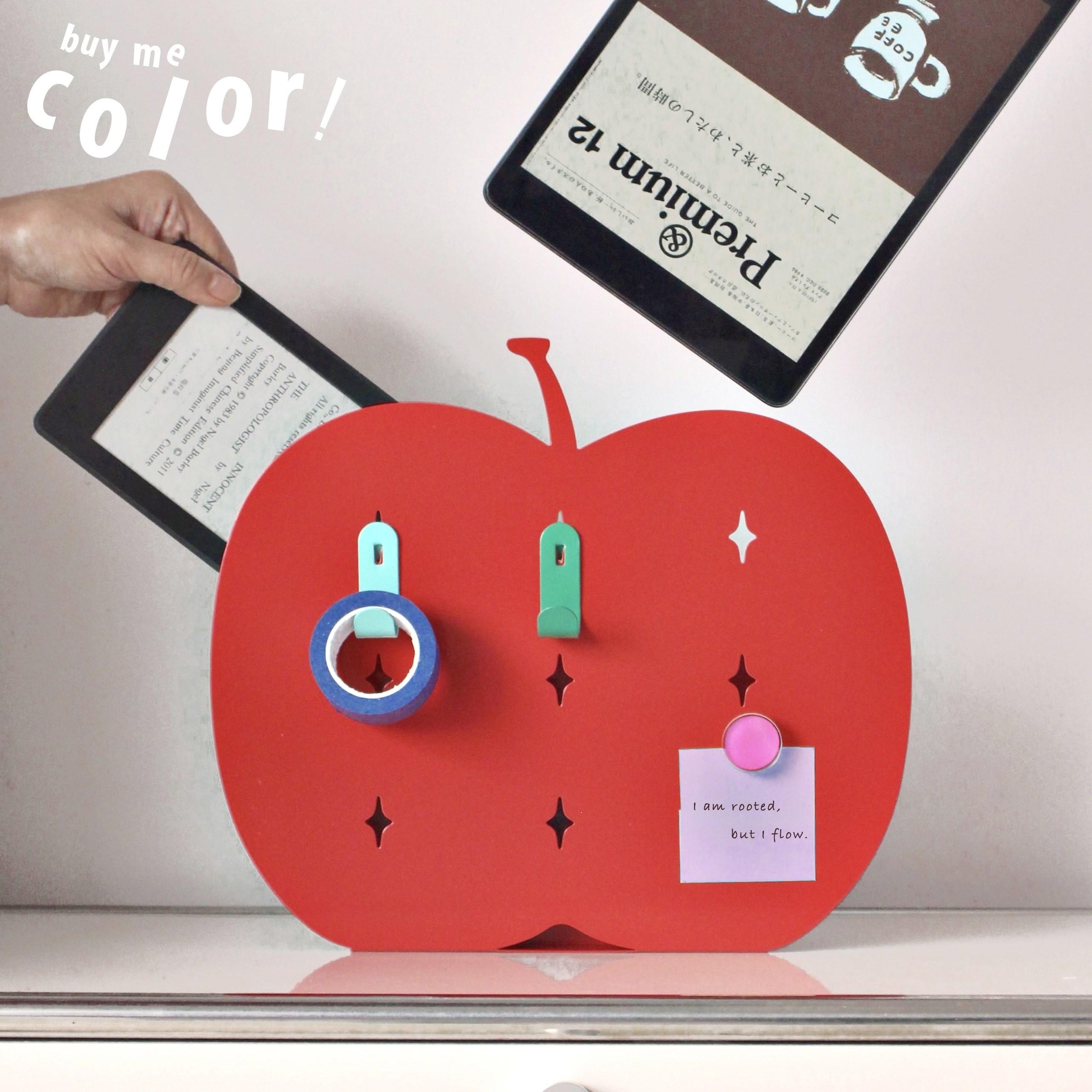 原创苹果桌面ipad收纳笔记本电脑支架书立侧立办公室洞洞板磁吸板,收纳整理,书桌收纳置物架,淘宝优惠券,粉丝福利购,淘宝优惠卷