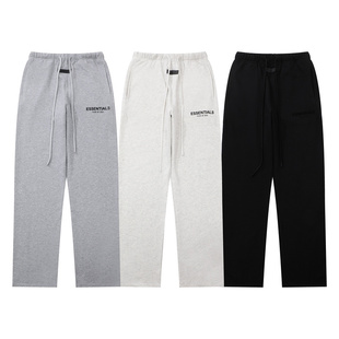 ESSENTIALS复线高街潮流宽松阔腿直筒抽绳休闲裤 FOG GOD FEAR