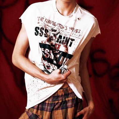 SssaintLouis泼墨涂鸦背心汗衫