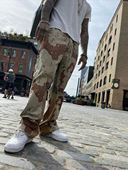 Dept沙漠迷彩工装 裤 美式 Gallery 高街宽松多口袋微喇叭休闲长裤 男