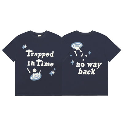 BrokenPlanet小众潮牌字母发泡印花T恤男女情侣高街宽松短袖上衣