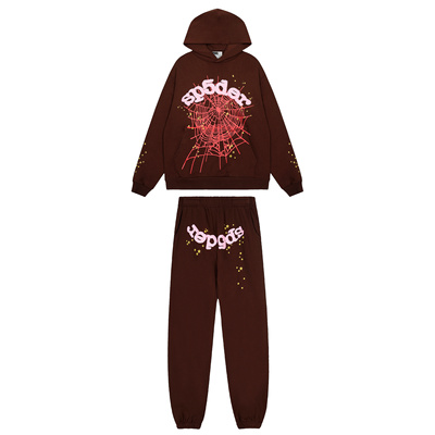YoungThug美式Sp5der555连帽衫卫衣束脚裤男女休闲运动套头两件套