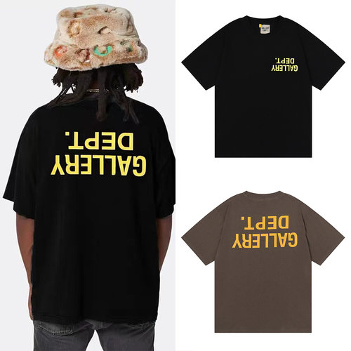 美式潮流GALLERY DEPT倒置LOGO字母印花设计短袖T恤男女宽松夏季