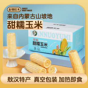 内蒙古敖汉白黄糯玉米真空铝箔包装软糯香甜低脂锁鲜美味代餐8根
