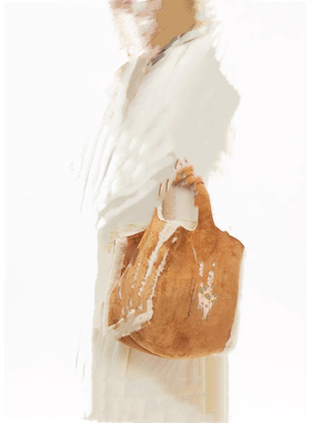 新款“四方来财猫”麂皮羊羔毛一体小方包大容量手挎包手提女包