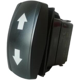 上下箭头三档自复位汽车改装开关翘板车载电器通用双边回位