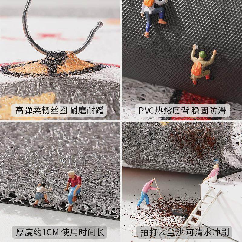 2024新款地垫入户门垫进门口丝圈免洗脚垫玄关门垫可裁剪耐脏地毯,居家布艺,入户地垫,淘宝优惠券,粉丝福利购,淘宝优惠卷
