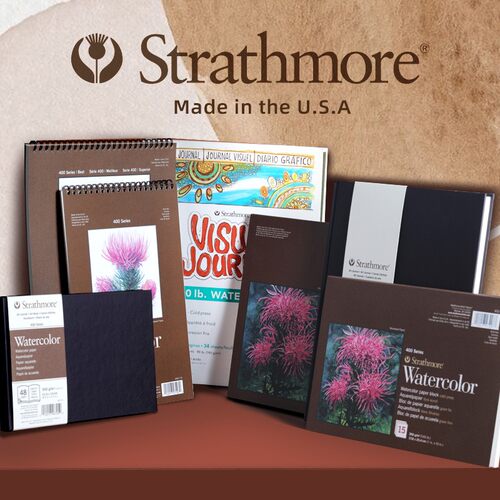 Strathmore水彩本纯棉300g中粗纹