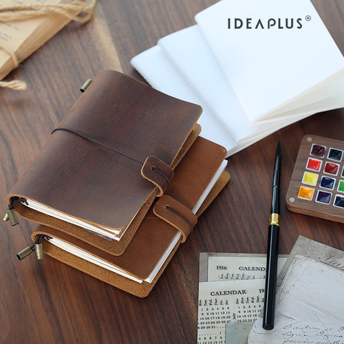 真皮手工TN复古水彩本旅行速写