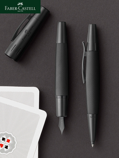 德国原装进口辉柏嘉尚品钢笔系列纯黑镀铬高端商务送礼品笔镀金笔宝珠笔自动铅笔fabercastell十大钢笔品牌