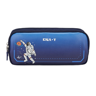 卡拉羊小学生笔袋卡通防水PU大容量多隔层铅笔盒男女儿童文具盒