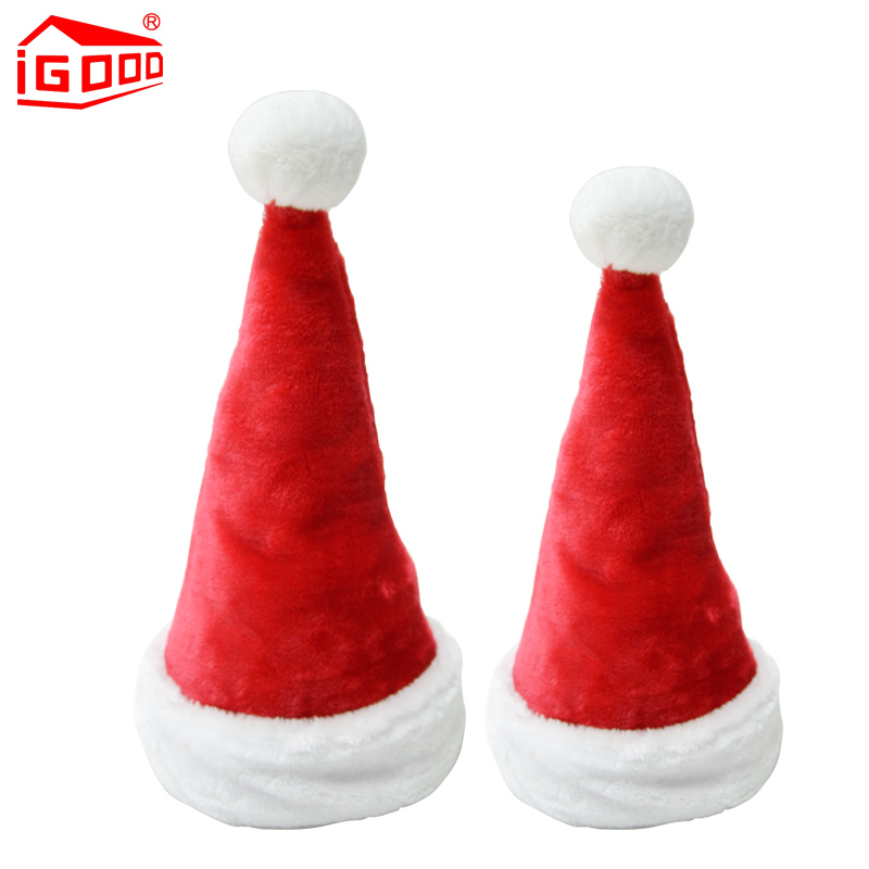 igood儿童成人大人宝宝长毛绒圣诞帽圣诞礼节物礼品帽子装饰品