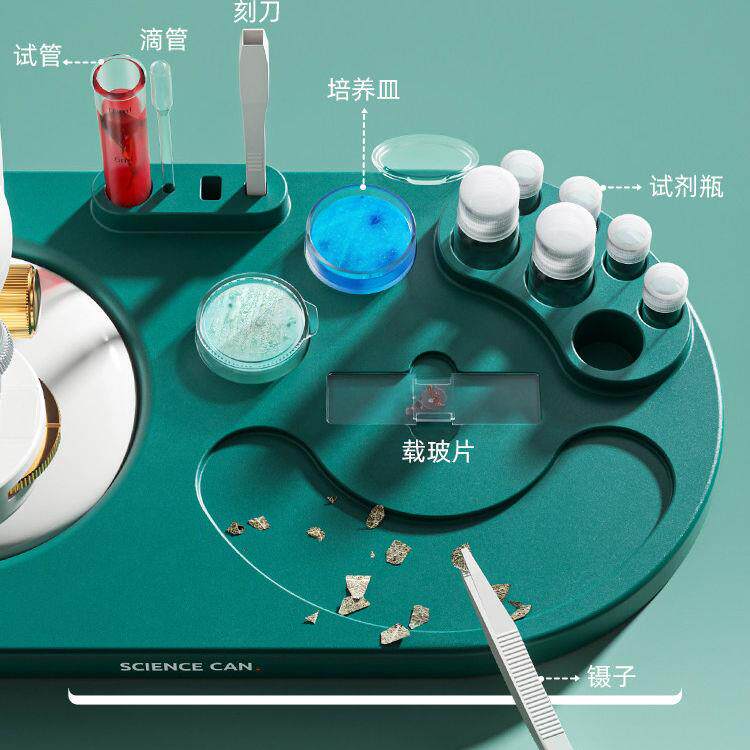 科学罐头光学显微镜1600