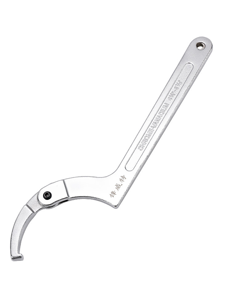 勾型活动月牙扳手c型勾头圆头水表盖阀门开关圆螺母避震钩头勾型