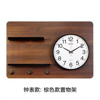 北欧电表箱装饰遮挡时钟配电箱总开关闸盒创意可推拉带挂钩置物架
