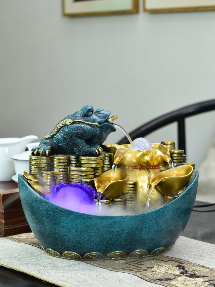 金蟾貔貅招财流水喷泉摆件客厅办公室桌面聚宝盆装饰开业乔迁礼物,家居饰品,装饰摆件,淘宝优惠券,粉丝福利购,淘宝优惠卷
