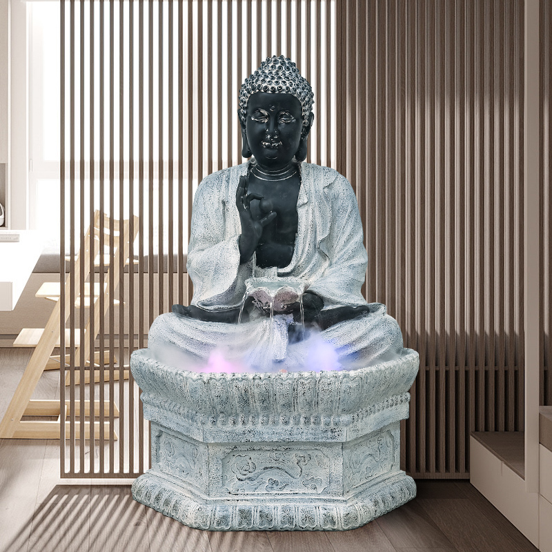 释迦摩尼流水喷泉办公室佛像