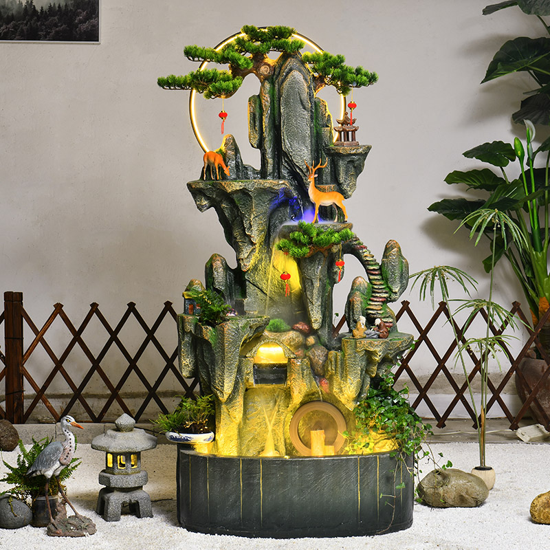 庭院阳台假山流水循环水喷泉鱼池